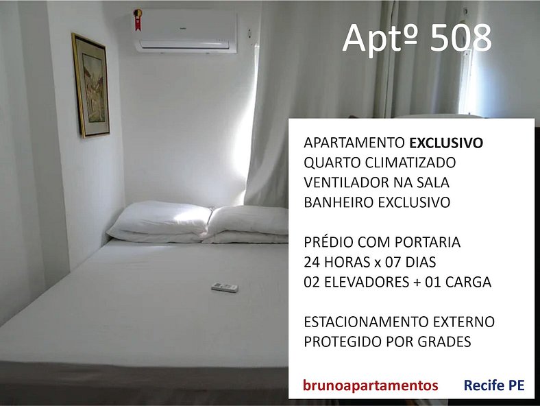 BrunoApartamentos Recife - Boa Vista - Apt 508 (temporada)